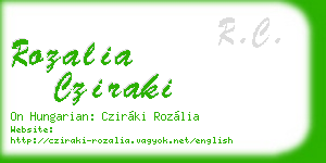 rozalia cziraki business card
